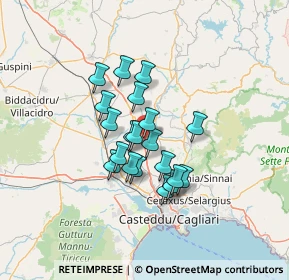 Mappa Via Bottego, 09023 Monastir CA, Italia (10.6495)