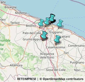 Mappa Piazza Ingegnere V. Chimienti, 70028 Sannicandro di Bari BA, Italia (11.79)