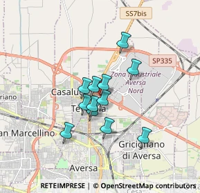 Mappa 81030 Teverola CE, Italia (1.29583)