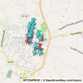 Mappa Via Martiri Oscuri, 70028 Sannicandro di Bari BA, Italia (0.37)