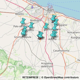 Mappa Via Martiri Oscuri, 70028 Sannicandro di Bari BA, Italia (6.338)