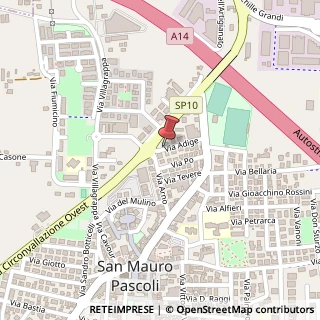 Mappa Via Adige,  33, 47030 San Mauro Pascoli, Forlì-Cesena (Emilia Romagna)