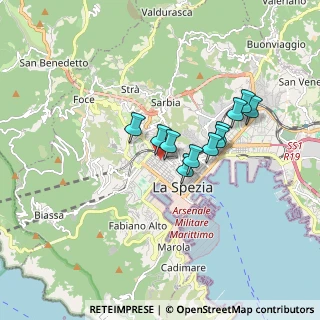 Mappa Via Napoli, 19122 La Spezia SP, Italia (1.30636)