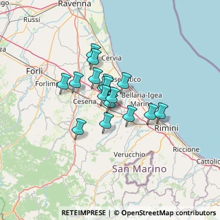 Mappa Via Roncolo, 47035 Gambettola FC, Italia (8.98588)