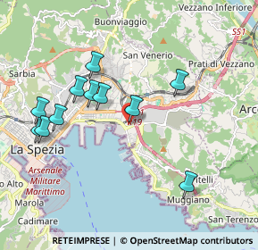 Mappa Via della Concia, 19126 La Spezia SP, Italia (1.95727)