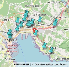 Mappa Via della Concia, 19126 La Spezia SP, Italia (1.878)