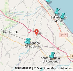 Mappa Via Casone, 47030 San Mauro Pascoli FC, Italia (6.51182)