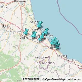 Mappa Via Bellaria, 47030 San Mauro Pascoli FC, Italia (8.97357)