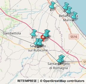 Mappa Via Pablo Neruda, 47030 San Mauro Pascoli FC, Italia (3.64833)