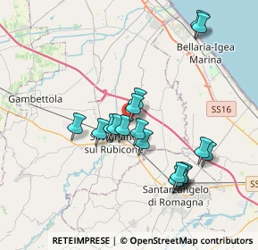 Mappa Via Pablo Neruda, 47030 San Mauro Pascoli FC, Italia (3.51056)