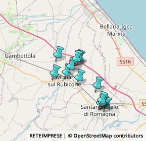 Mappa Via Pablo Neruda, 47030 San Mauro Pascoli FC, Italia (2.83143)