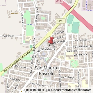Mappa Via del Mulino, 8, 47030 San Mauro Pascoli, Forlì-Cesena (Emilia Romagna)