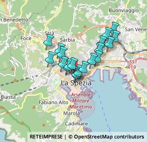 Mappa Via XXVII Marzo, 19121 La Spezia SP, Italia (1.2105)
