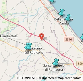 Mappa Via Tevere, 47030 San Mauro Pascoli FC, Italia (6.37364)