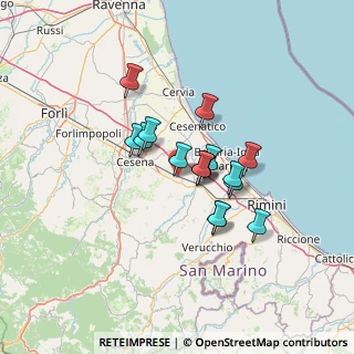 Mappa Via Caduti di Cefalonia, 47035 Gambettola FC, Italia (9.88313)