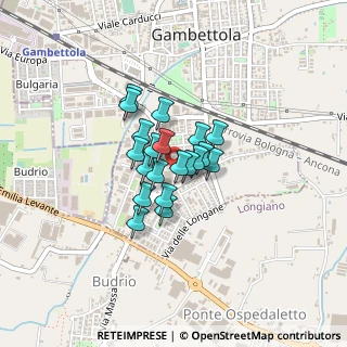 Mappa Via del Cadore, 47035 Gambettola FC, Italia (0.249)