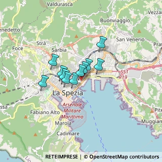 Mappa Via Valle Gio Batta, 19124 La Spezia SP, Italia (1.03182)
