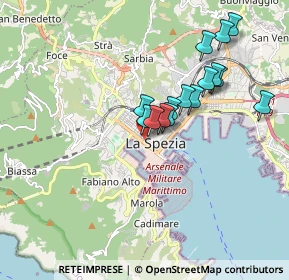 Mappa Via Urbano Rattazzi, 19121 La Spezia SP, Italia (1.572)