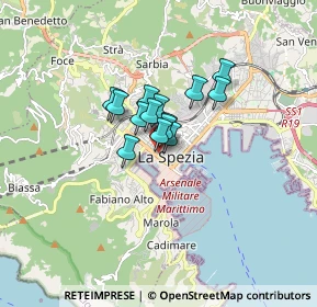 Mappa Via Cristoforo Colombo, 19100 La Spezia SP, Italia (0.88643)