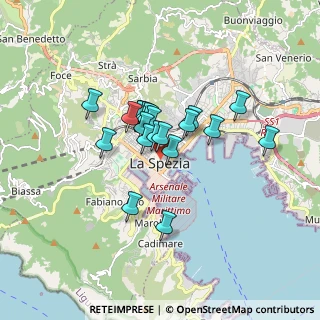 Mappa Via Ferruccio, 19121 La Spezia SP, Italia (1.2075)