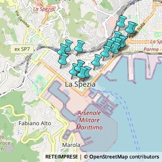 Mappa Via Ferruccio, 19121 La Spezia SP, Italia (0.856)