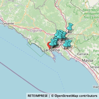 Mappa Via Goffredo Mameli, 19123 La Spezia SP, Italia (7.69615)