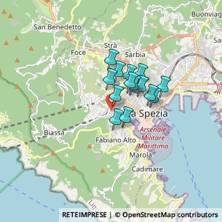 Mappa Via Goffredo Mameli, 19123 La Spezia SP, Italia (1.13786)