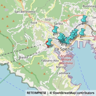 Mappa Via Goffredo Mameli, 19123 La Spezia SP, Italia (1.84273)
