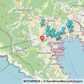 Mappa Via Goffredo Mameli, 19123 La Spezia SP, Italia (1.79273)