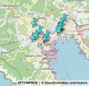 Mappa Via Sant'Antonio, 19121 La Spezia SP, Italia (1.28846)