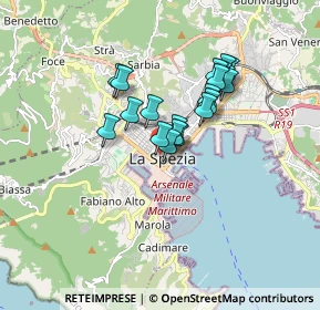 Mappa La Spezia, 19121 La Spezia SP, Italia (1.302)