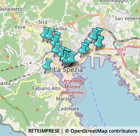 Mappa Via Domenico Chiodo, 19100 La Spezia SP, Italia (1.075)