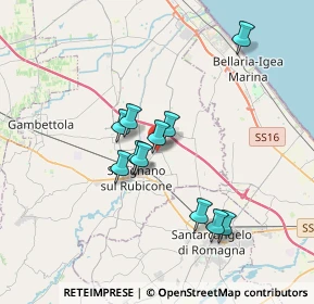 Mappa Via Andrea Costa, 47030 San Mauro Pascoli FC, Italia (2.94091)
