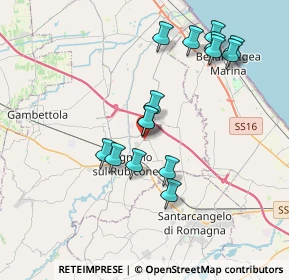 Mappa Via Andrea Costa, 47030 San Mauro Pascoli FC, Italia (3.65667)