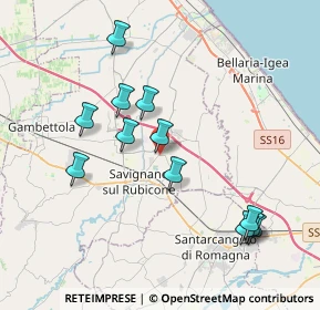 Mappa Via Andrea Costa, 47030 San Mauro Pascoli FC, Italia (3.94583)