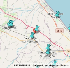Mappa Via Andrea Costa, 47030 San Mauro Pascoli FC, Italia (6.18286)