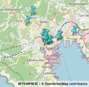 Mappa Via di Monale, 19121 La Spezia SP, Italia (1.02083)