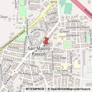 Mappa Piazza Giuseppe Mazzini, 4, 47030 San Mauro Pascoli, Forlì-Cesena (Emilia Romagna)