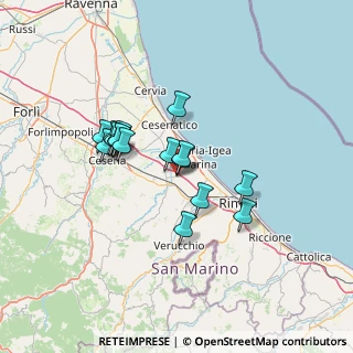 Mappa Via del Centro, 47030 San Mauro Pascoli FC, Italia (11.05625)