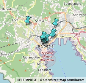 Mappa Via XX Settembre, 19121 La Spezia SP, Italia (0.72385)