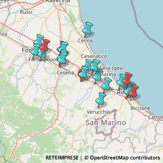 Mappa Via Aldo Moro, 47020 Longiano FC, Italia (14.7875)