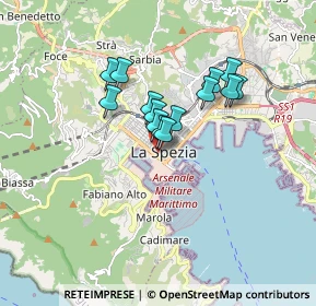 Mappa Piazza Cesare Battisti, 19121 La Spezia SP, Italia (1.23429)
