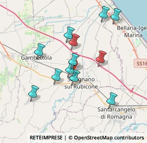 Mappa Via Savignano, 47043 Gatteo FC, Italia (3.45583)