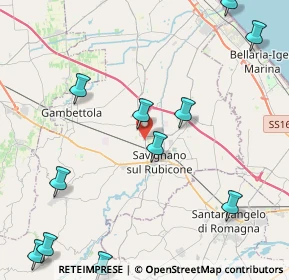 Mappa Via Savignano, 47043 Gatteo FC, Italia (5.70273)