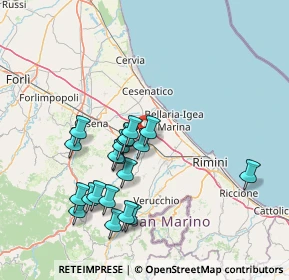 Mappa Via Savignano, 47043 Gatteo FC, Italia (14.533)