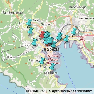 Mappa Via Fratelli Rosselli, 19121 La Spezia SP, Italia (1.111)