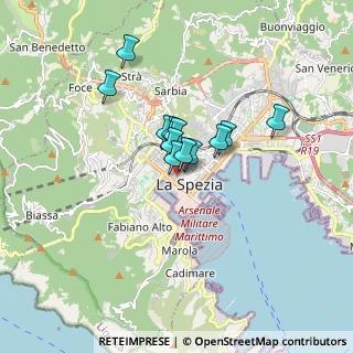 Mappa Via Fratelli Rosselli, 19121 La Spezia SP, Italia (1.10417)