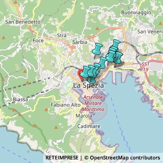 Mappa Via Antonio Gramsci, 19124 La Spezia SP, Italia (1.21077)