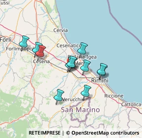 Mappa 47030 Savignano sul Rubicone FC, Italia (11.05333)