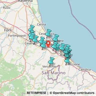 Mappa Via Alessandro Volta, 47030 San Mauro Pascoli FC, Italia (11.13353)